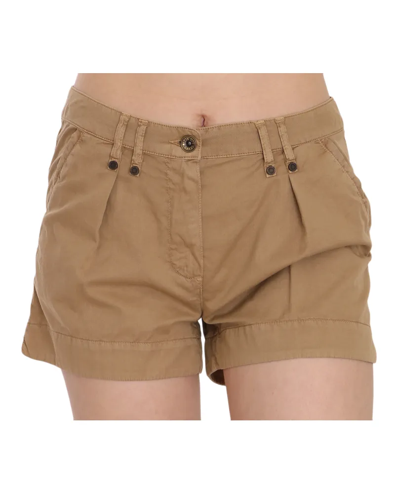Plein Sud Faltenfreie Shorts im Relaxed Fit Braun