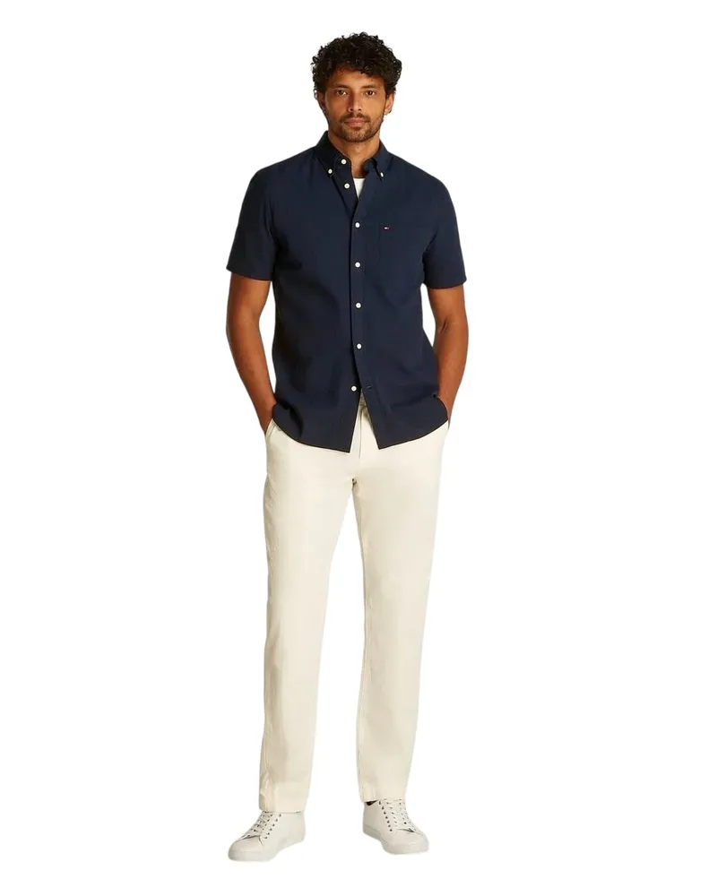 Tommy Hilfiger Hemd für Herren, Regulär (Himmelblau Marineblau