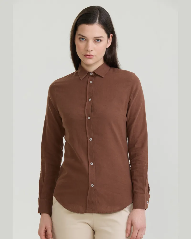 Felix Hardy Hemd Basic Hemd Braun