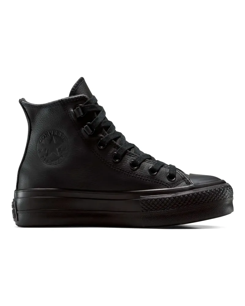 Converse DAMES  CHUCK TAYLOR ALL STAR LIFT PLATTFORM LEDER Schwarz