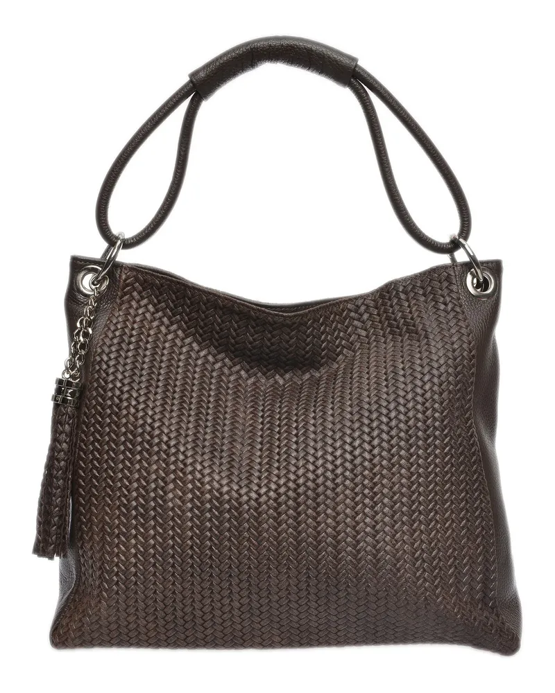 Luisa Vannini Kastanienbraun Rindsledertasche Dunkelbraun