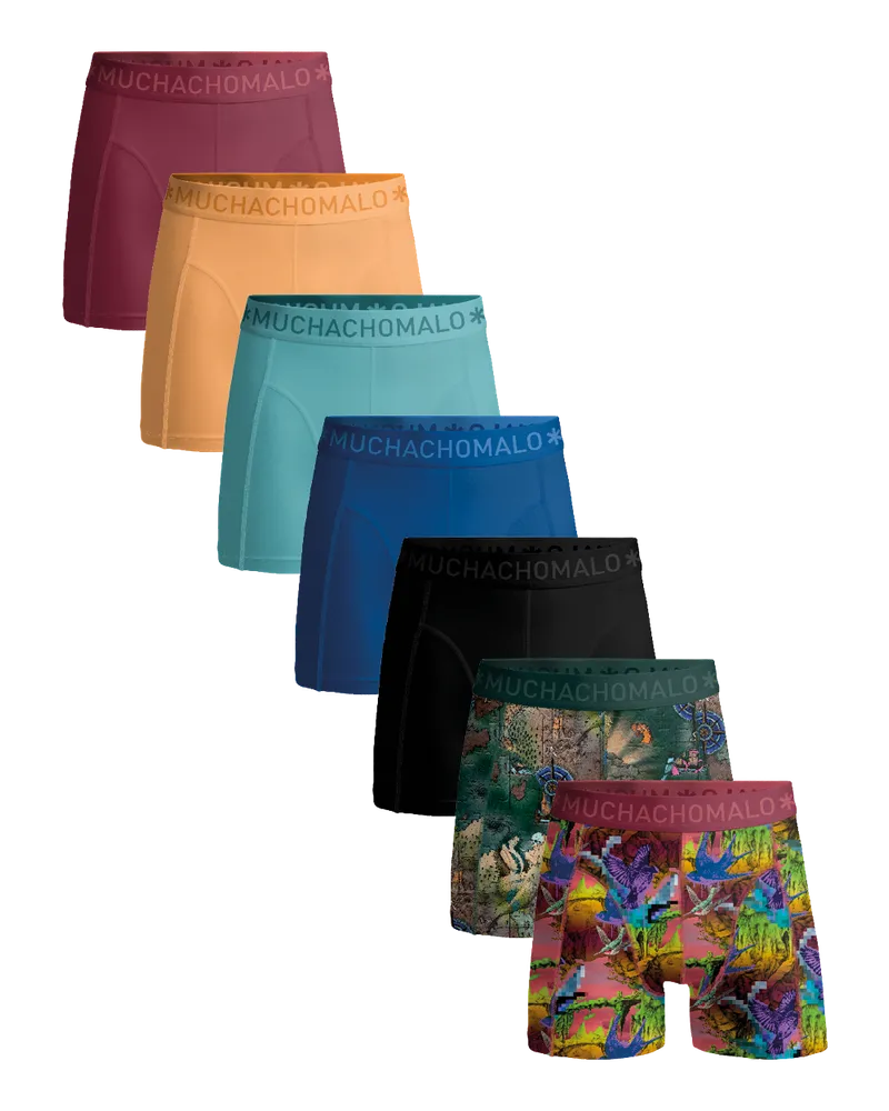 Muchachomalo Herren Boxer Shorts - 7er Pack - Herren Unterwäsche Mehrfarbig