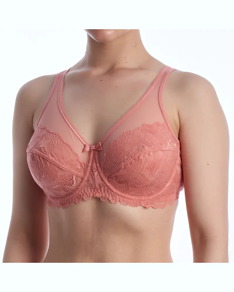 DIM Generous 008H4 Damen Micro Tüll Unterbrust-BH Rosa