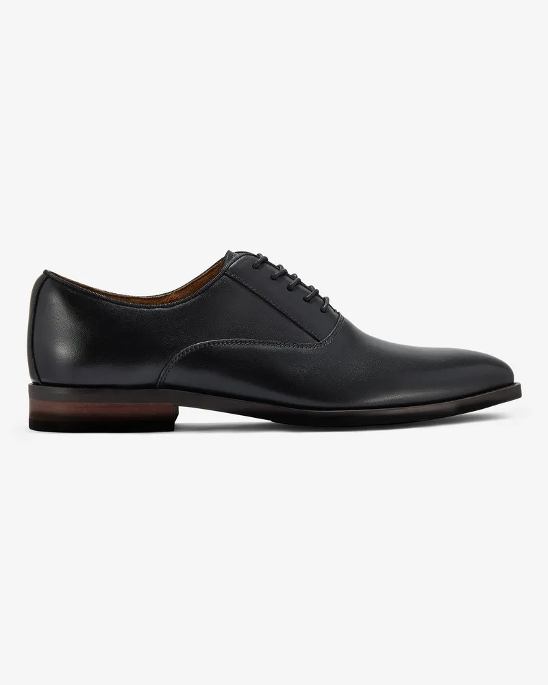 Clarks Banstead Spitze Schwarze Leder Schuhe Schwarz