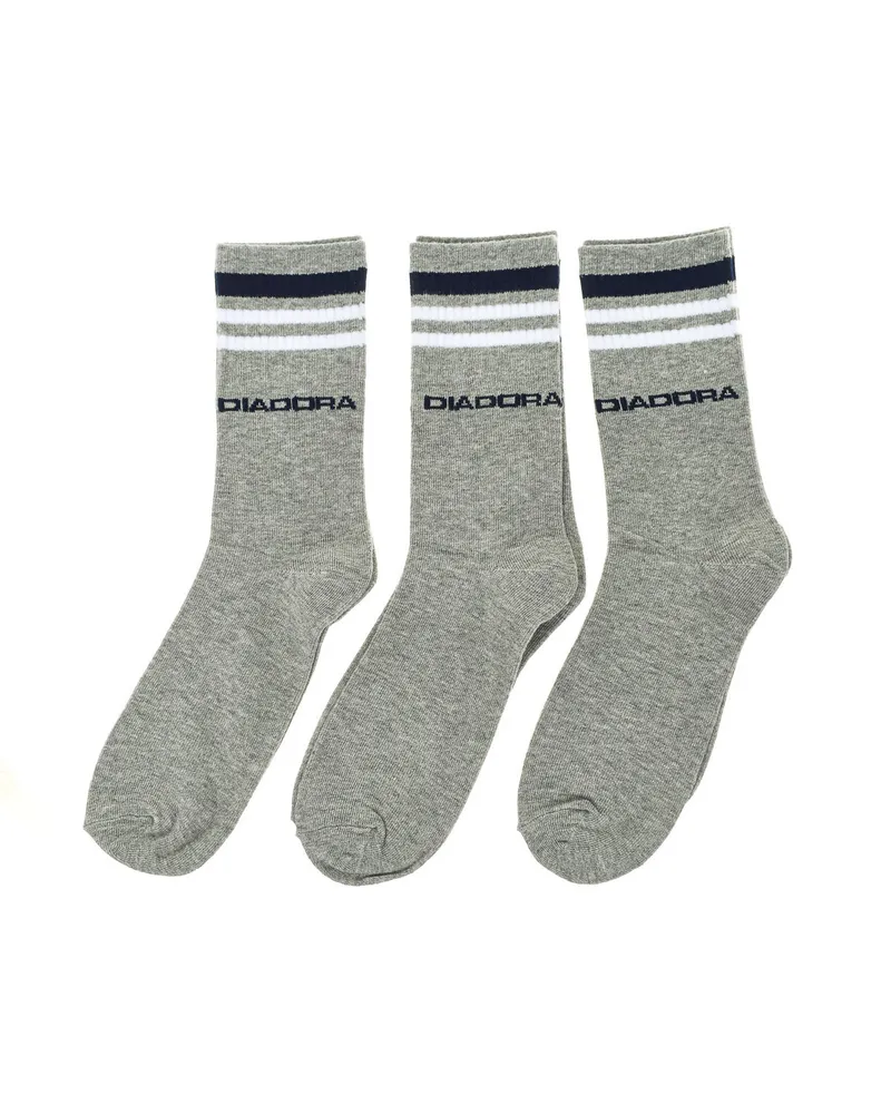 Diadora Pack-3 High Top Sport Socken D9090 unisex Grau