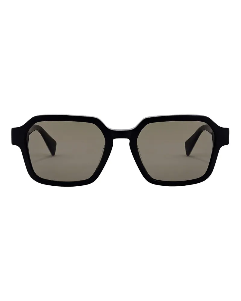 AllSaints AllSaints - geometrisches Design-Sonnenbrille für Herren/Damen Unisex (Schwarz Schwarz