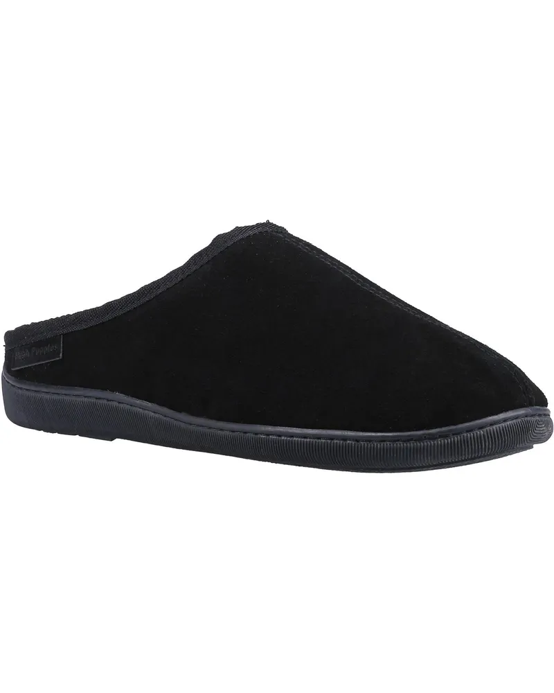 Hush Puppies Herren Ashton Wildleder Hausschuhe (Schwarz Schwarz