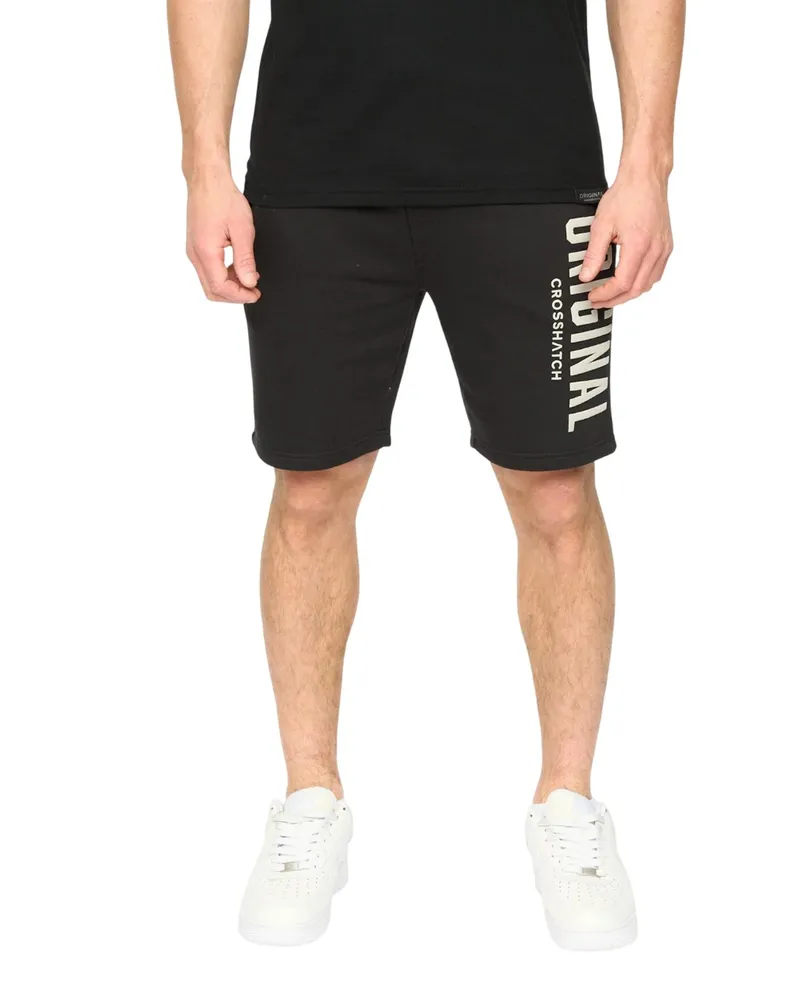 CrossHatch Kensby" Shorts für Herren (Schwarz Schwarz