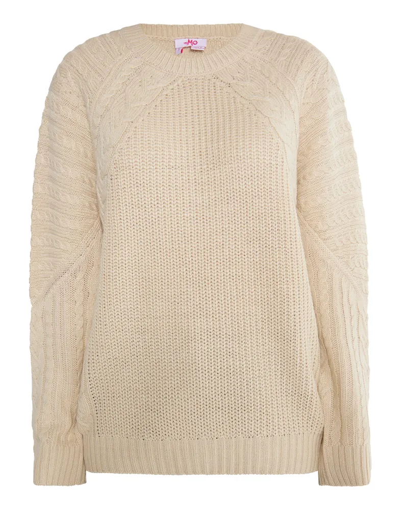 My Mo Strickpullover Damen Creme Creme