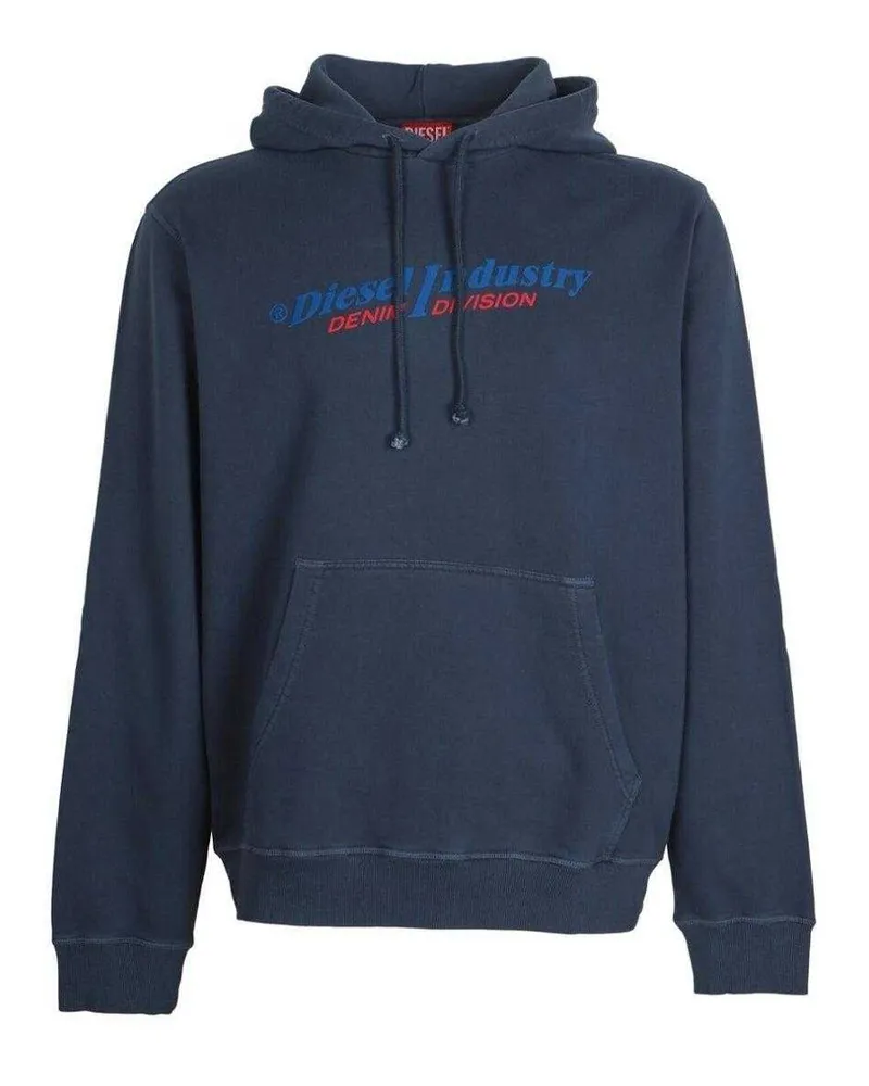 Diesel Industry Denim Division" Kapuzenpullover für Herren (Marine Marineblau