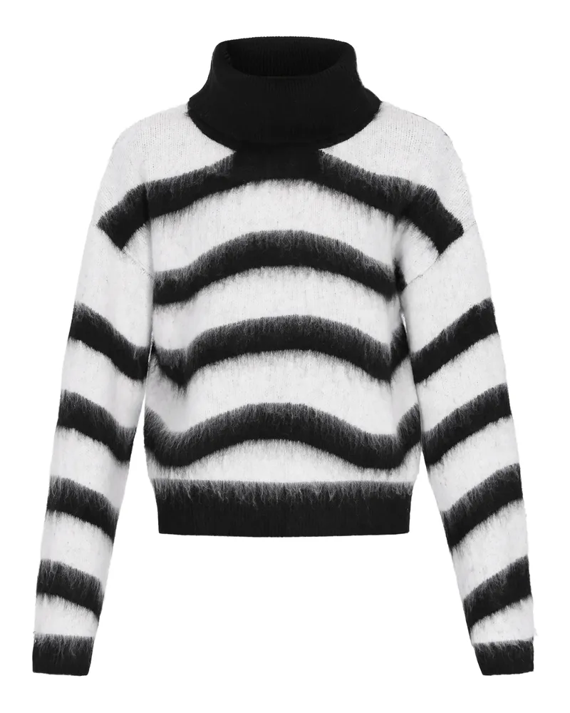 My Mo Pullover Frauen schwarz-weiß Schwarz