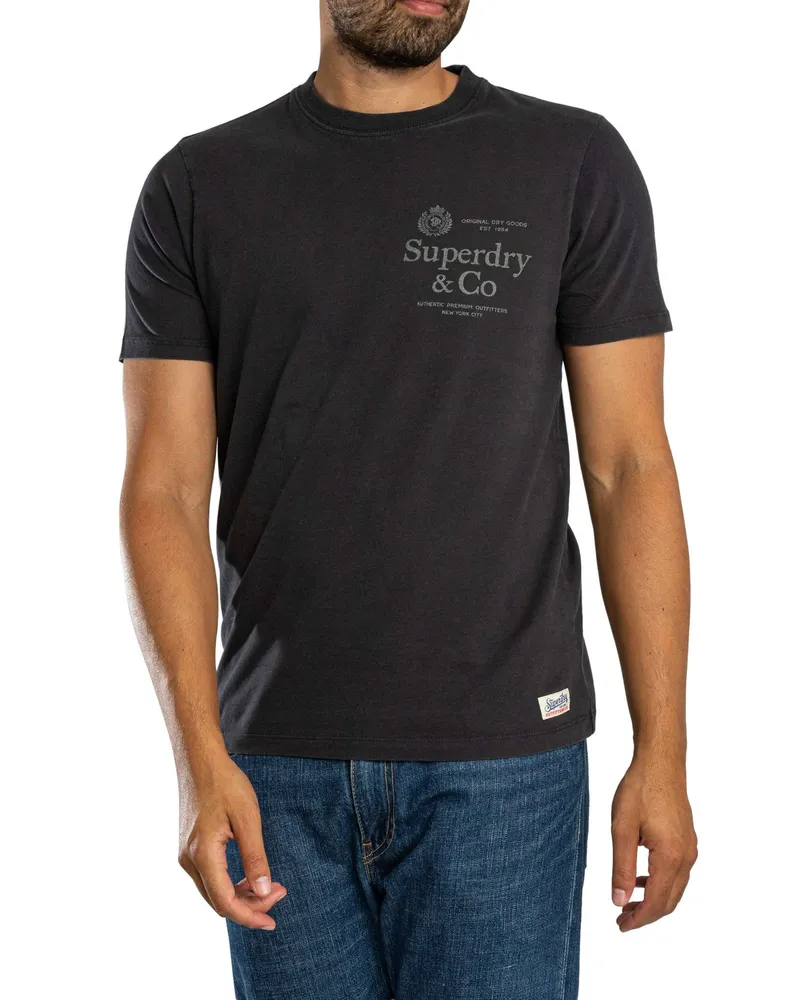 Superdry. 1954 Company Relaxed T-Shirt, Blau Blau