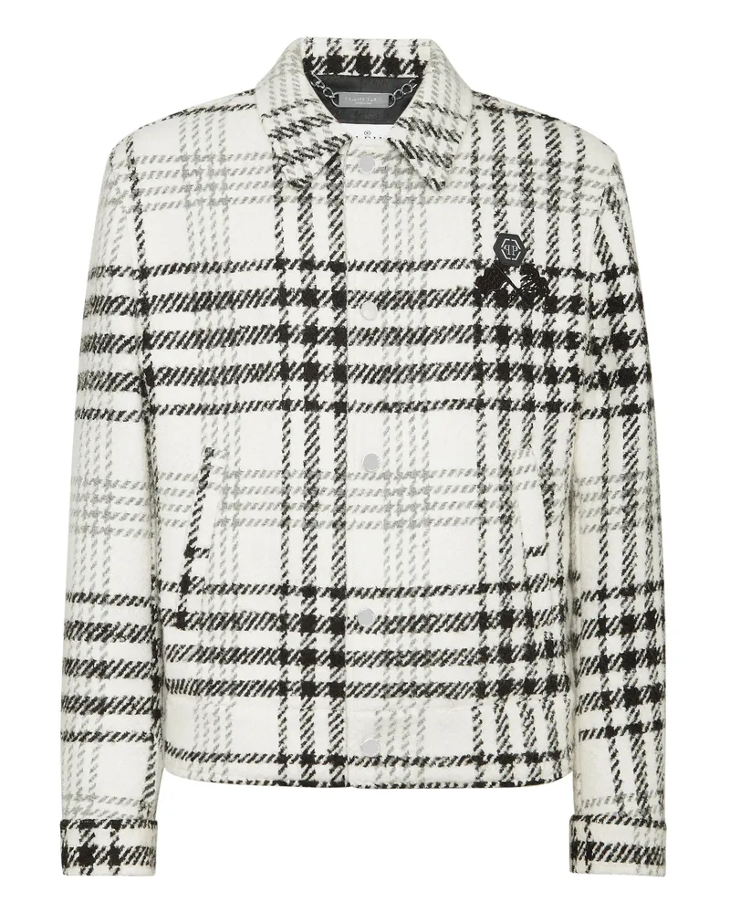 Philipp Plein Jacke Gothic Plein Weiß