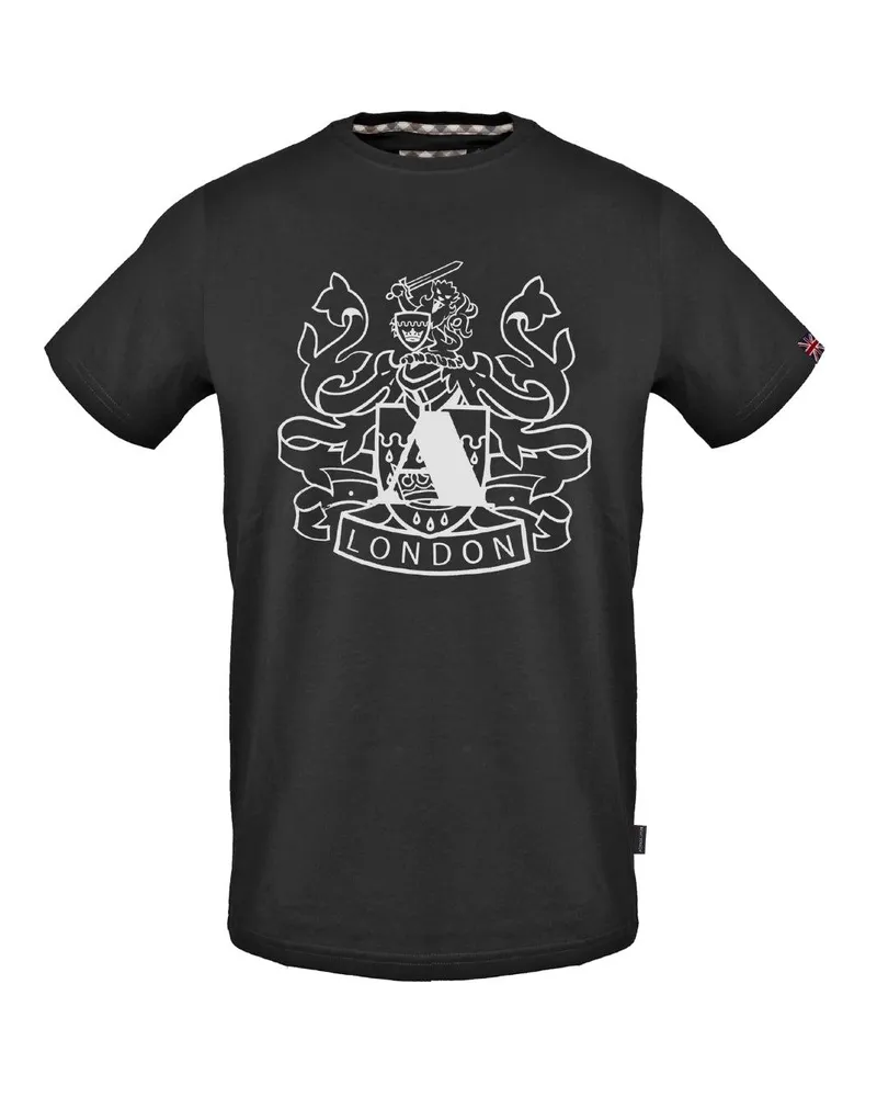Aquascutum Aldis" T-Shirt für Herren (Schwarz Schwarz