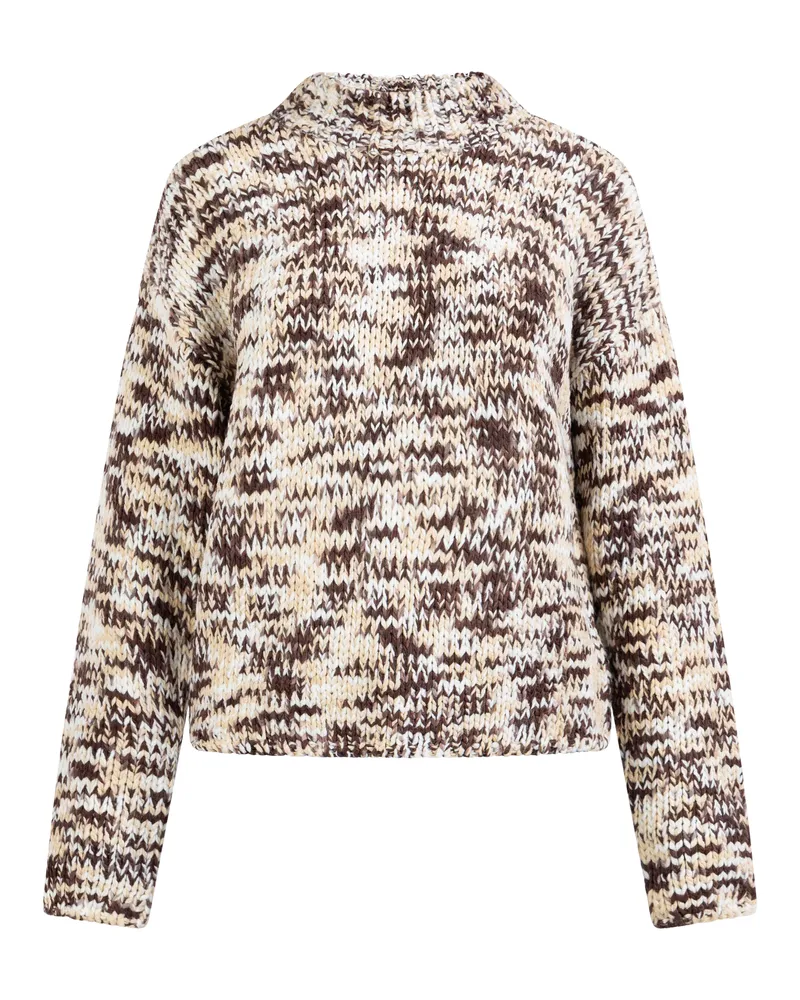 My Mo Strickpullover Damen Braun Mehrfarbig Mehrfarbig