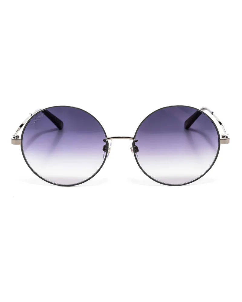 Swarovski SK0301-K Runde Metallsonnenbrille für Damen Grau