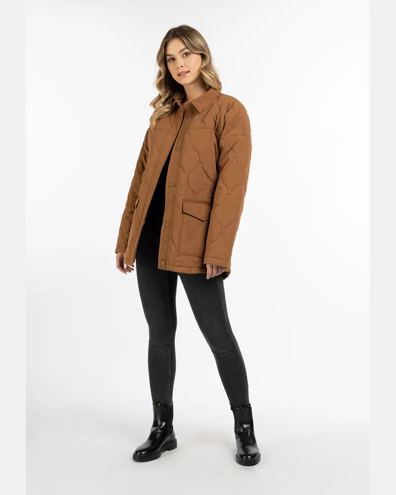 DreiMaster Baumwolljacke mit leichter Wattierung Damen Kamel Camel