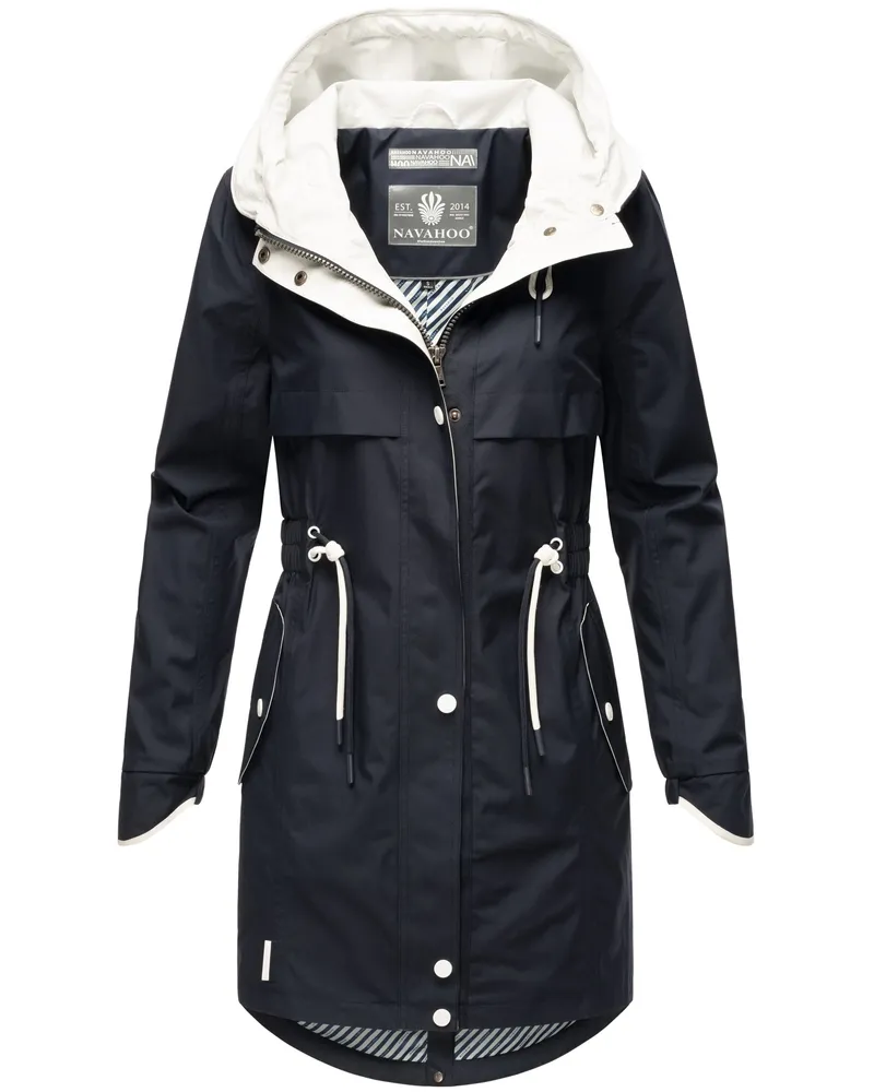 NAVAHOO Damen Übergangsjacke Xankaa mit Kapuze Blau