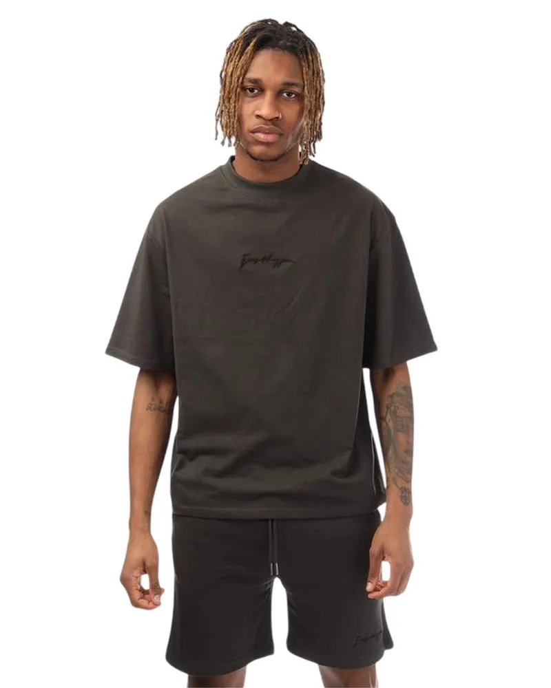 HYPE T-Shirt für Herren, Logo, Übergroß (Schwarz Schwarz