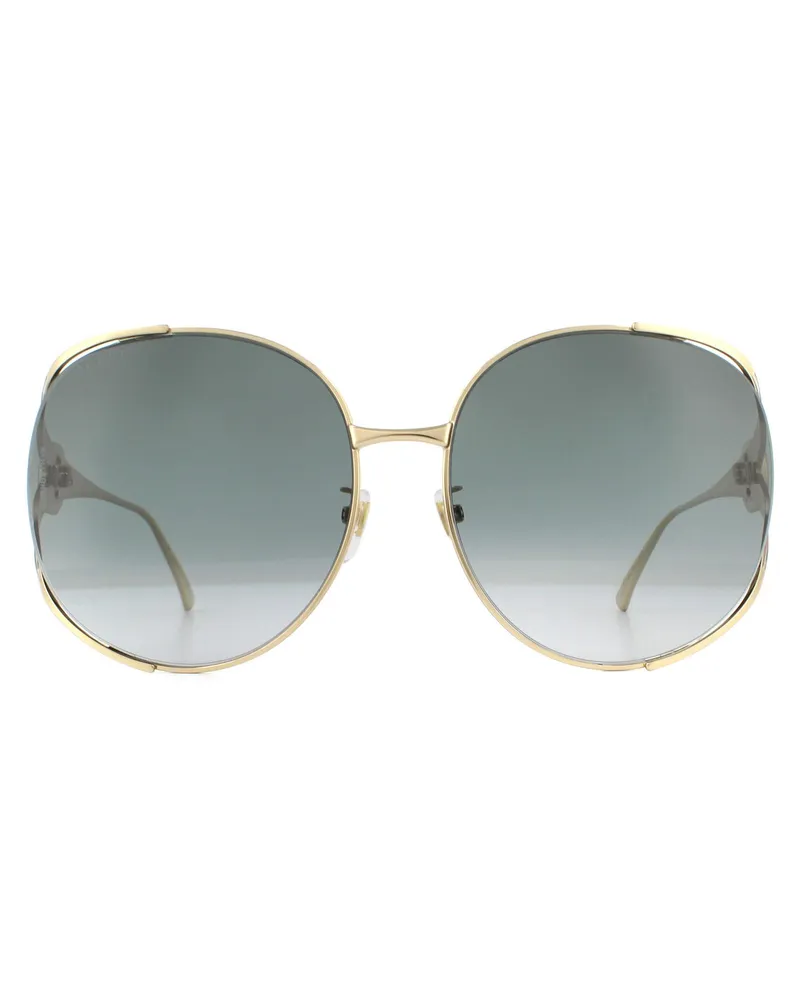 Gucci Lunettes De Soleil  GG0225S 001 Dégradé Gris Or Gold