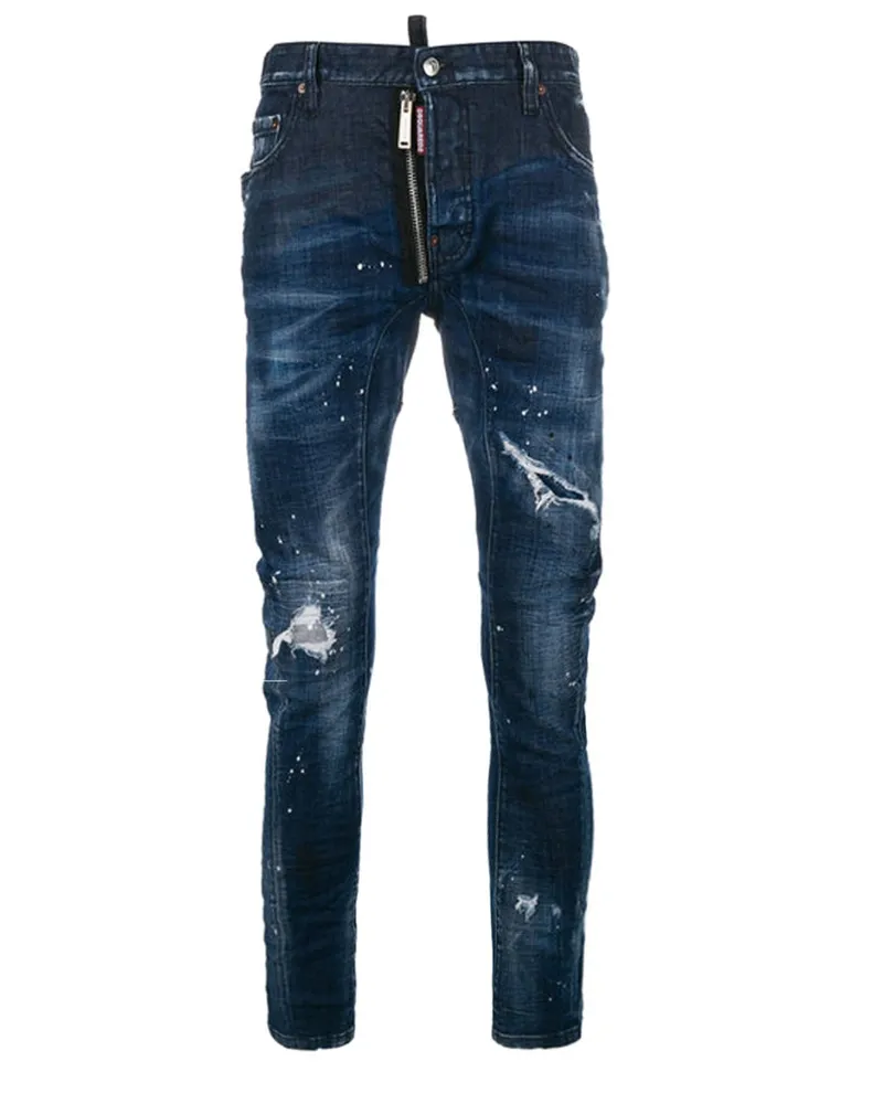 Dsquared2 Tidy Biker Jean Dunkelblaue Jeanshose Blau