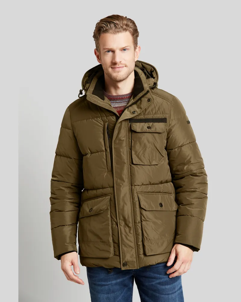 Bugatti Herren Steppjacke mit abtrennbarer Kapuze Orange