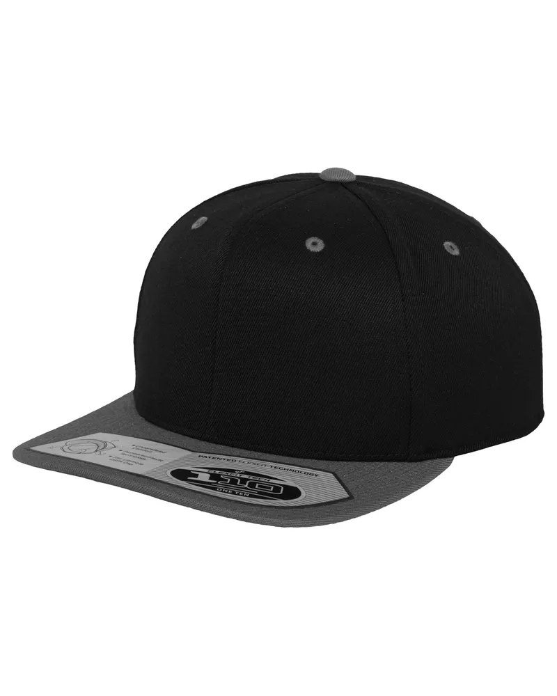 Flexfit 110" Snapback Mütze (Schwarz/Grau Schwarz