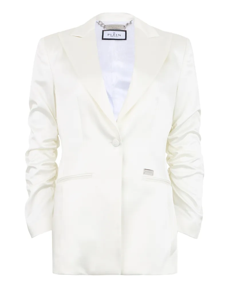 Philipp Plein Cady Cargo Fit Blazer Creme