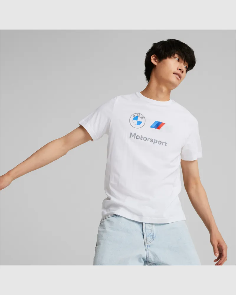 Puma Herren BMW M Motorsport Essentials Logo T-Shirt Weiß