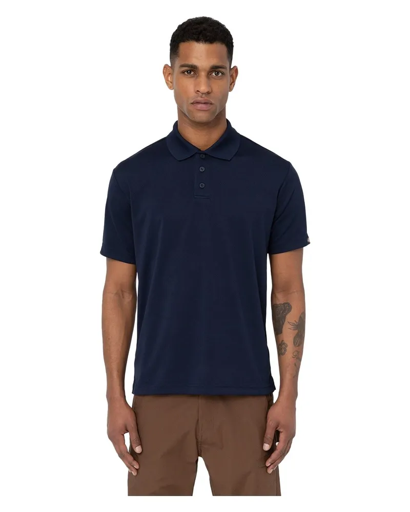 Dickies Everyday Polyester Herren Polo-Shirt in Blau Marineblau