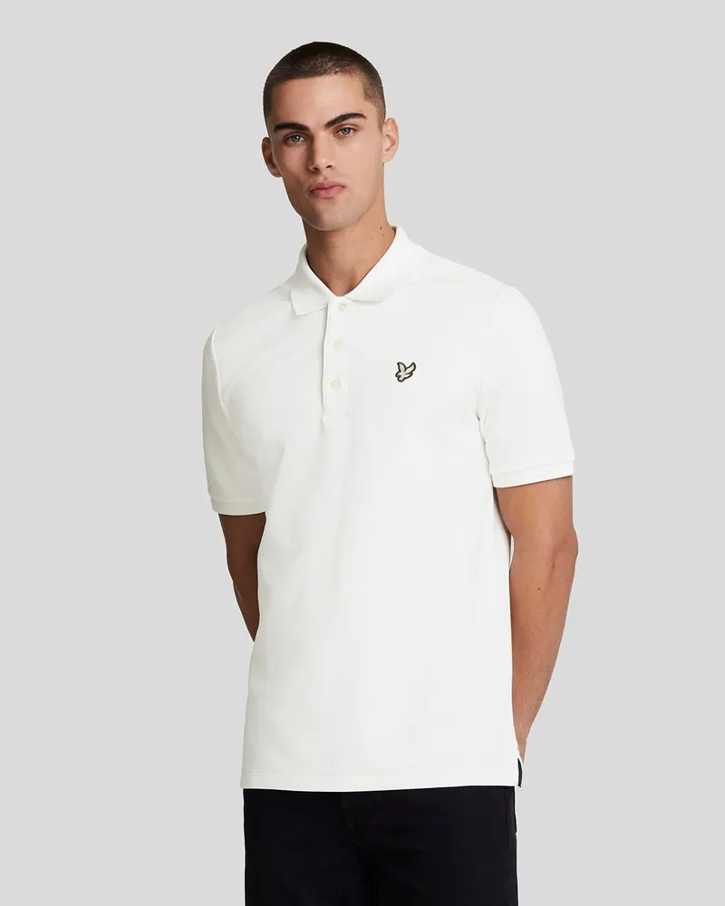 Lyle & Scott Flachrücken-Piqué-Poloshirt - Weiß Weiß