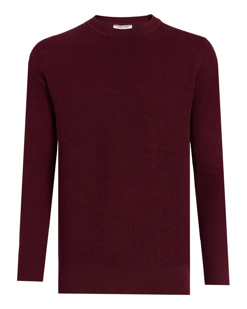 Felix Hardy Pullover Pullover Mit Rundhalsausschnitt Bordeaux