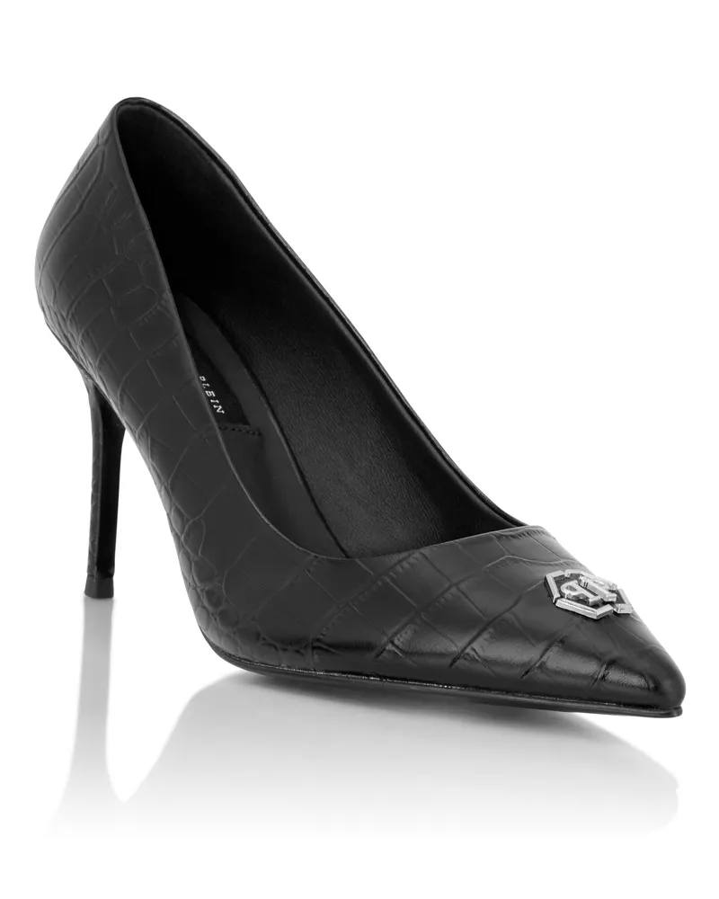 Philipp Plein Pumps mit mittelhohem Absatz Hexagon - Schwarz Schwarz