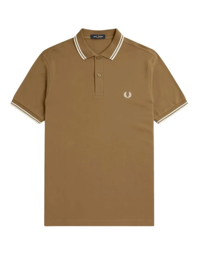 Fred Perry Twin Tipped Shaded Stone Poloshirt Cognac