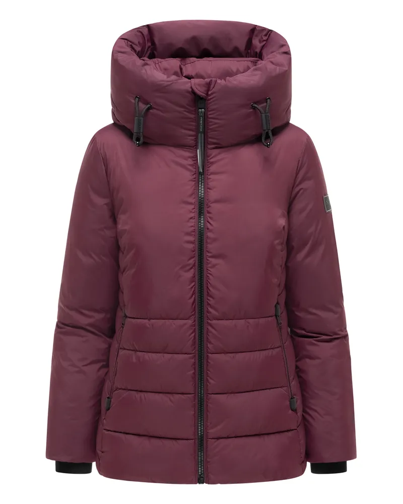 NAVAHOO Waldengel gesteppte Winterjacke mit Kapuze für Damen - Rot Rot