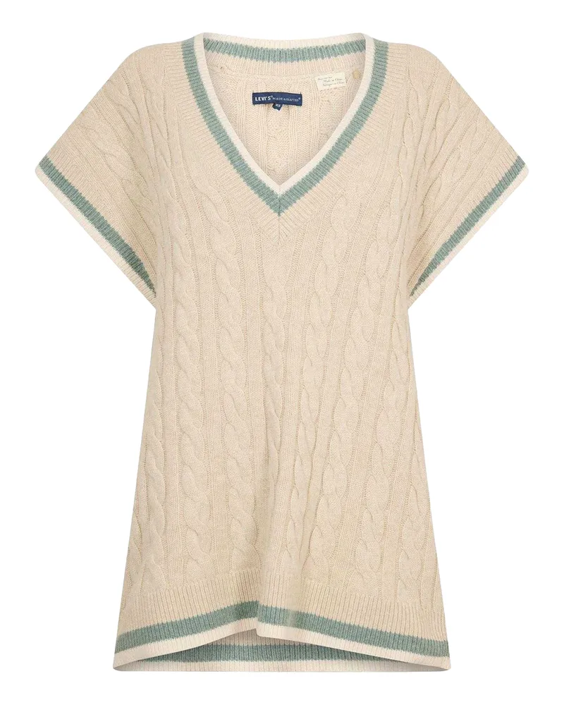 Levi's Pullover-Weste für Damen, Mit Zopfmuster (Grassgrün Braun