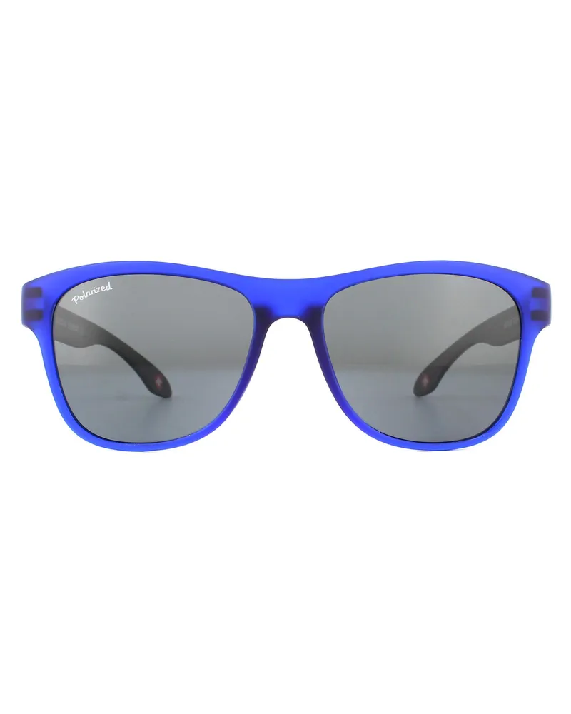 Montana Sonnenbrille MP38 D Blau mit schwarzem Rubbertouch Schwarz Polarisiert Blau