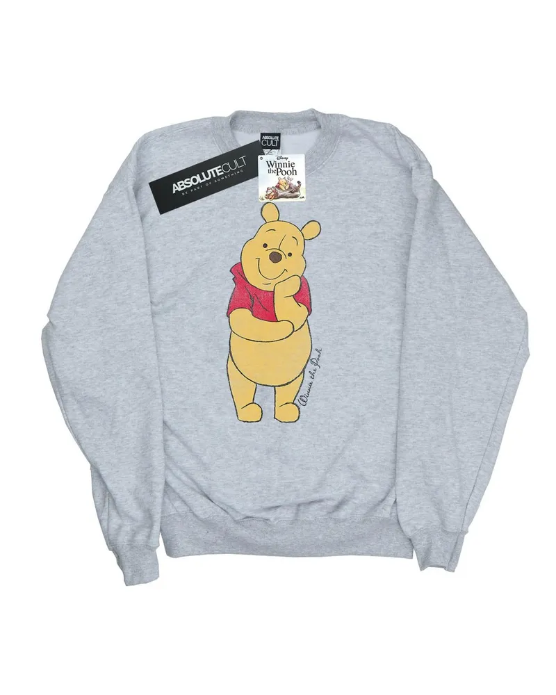 Disney Herren Winnie The Pooh Classic Pooh Sweatshirt (Sport grau Hellgrau