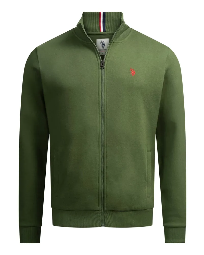 U.S. Polo Assn.  Herren Sweatjacke USTheoo aus Baumwoll-Polyester-Mix Grün