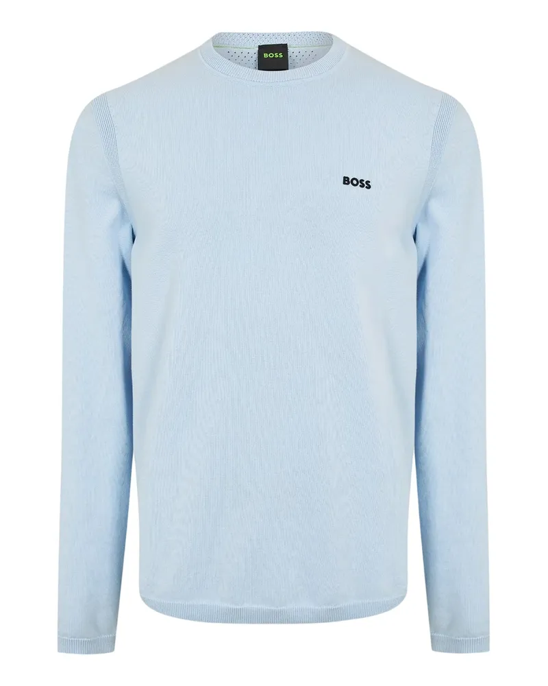HUGO BOSS Pullover für Herren, Rundhalsausschnitt (Blau Blau