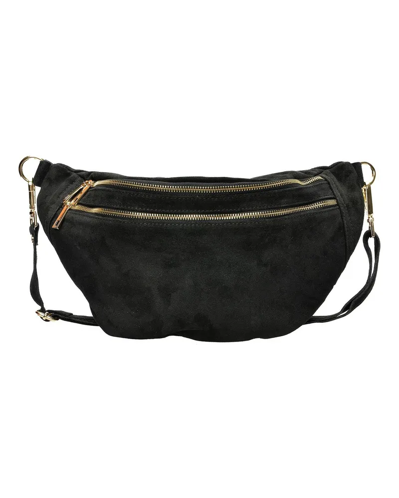 Luisa Vannini Schwarz Rindsledertasche Schwarz