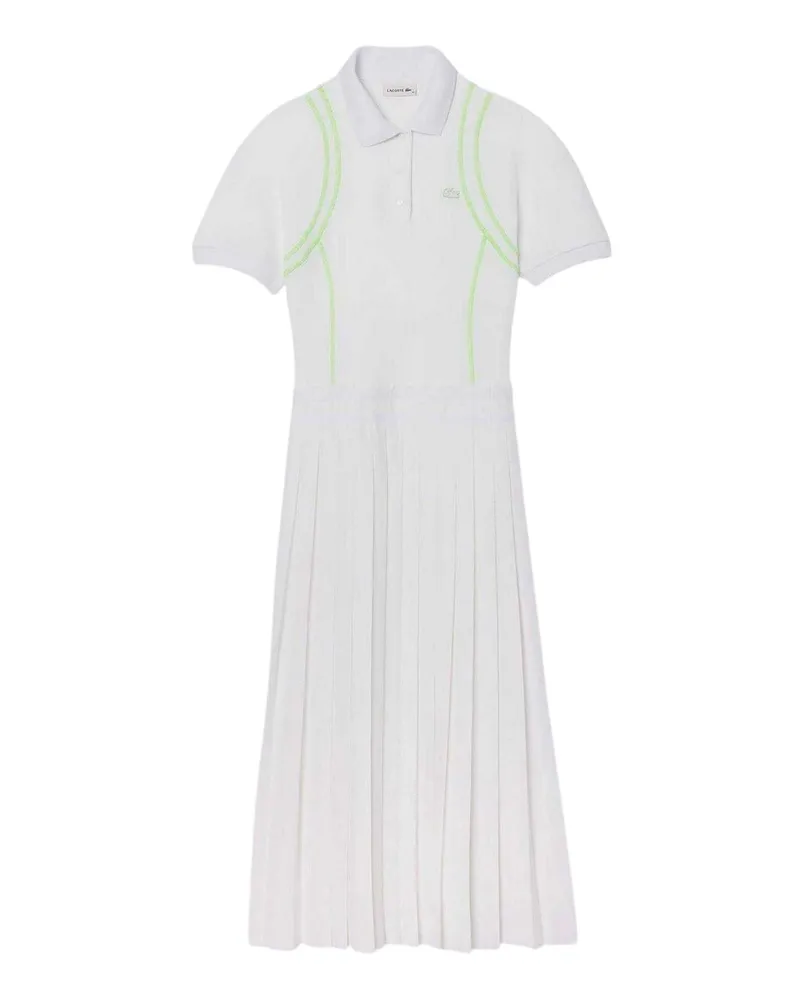 Lacoste Polo-Kleid für Damen (Weiß Weiß