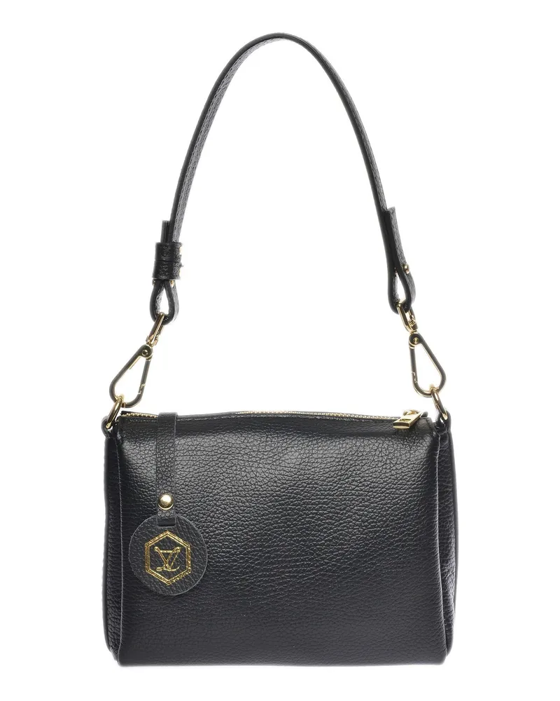 Luisa Vannini Schwarz Rindsledertasche Schwarz