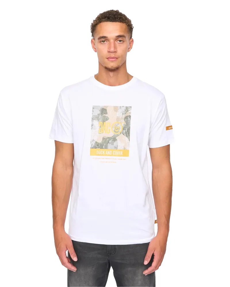 Duck and Cover Camostack" T-Shirt für Herren (Weiß Weiß