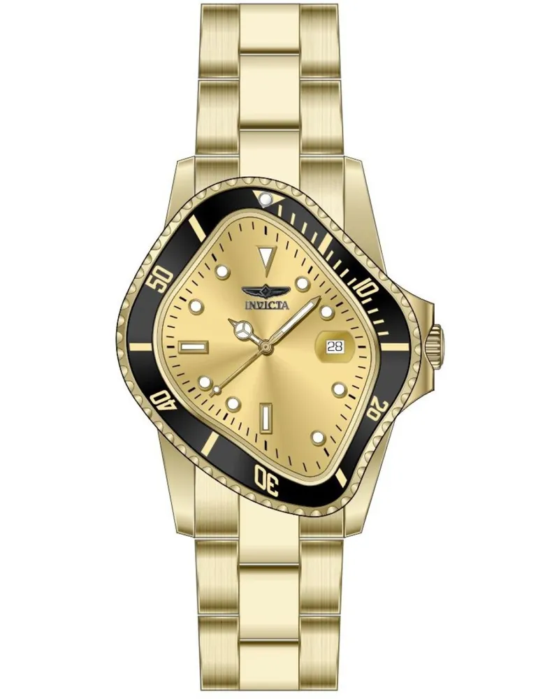 Invicta Artist 51005 Herrenuhr - Quarzwerk - Edelstahl mit goldenem Zifferblatt - 40 mm Gold