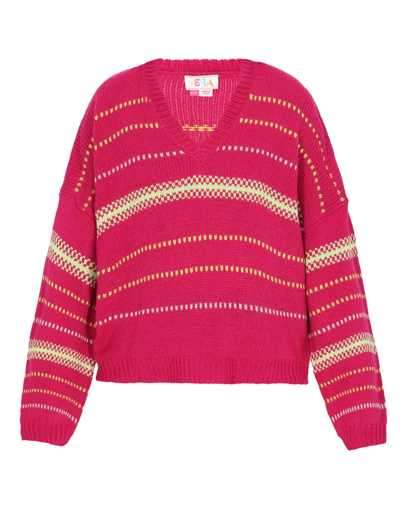 IZIA Pullover Frauen Fuchsie Limette Fuchsia