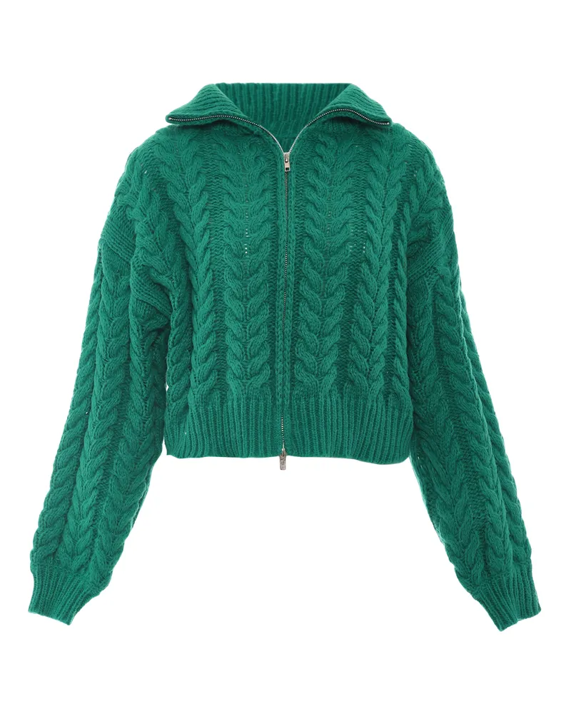 My Mo Strickjacke Damen grün Grün