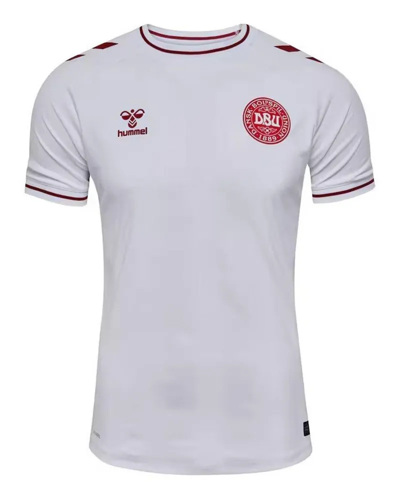 hummel 2025" Auswärts-Trikot für Herren, Dänemark (Weiß Weiß