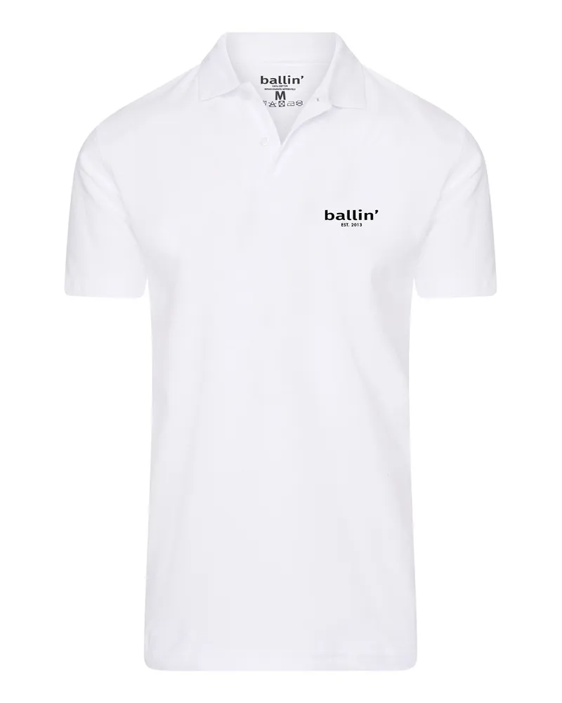 Ballin Basic Polo von  Est. 2013 in der farbe Weiss und in größe S Weiß