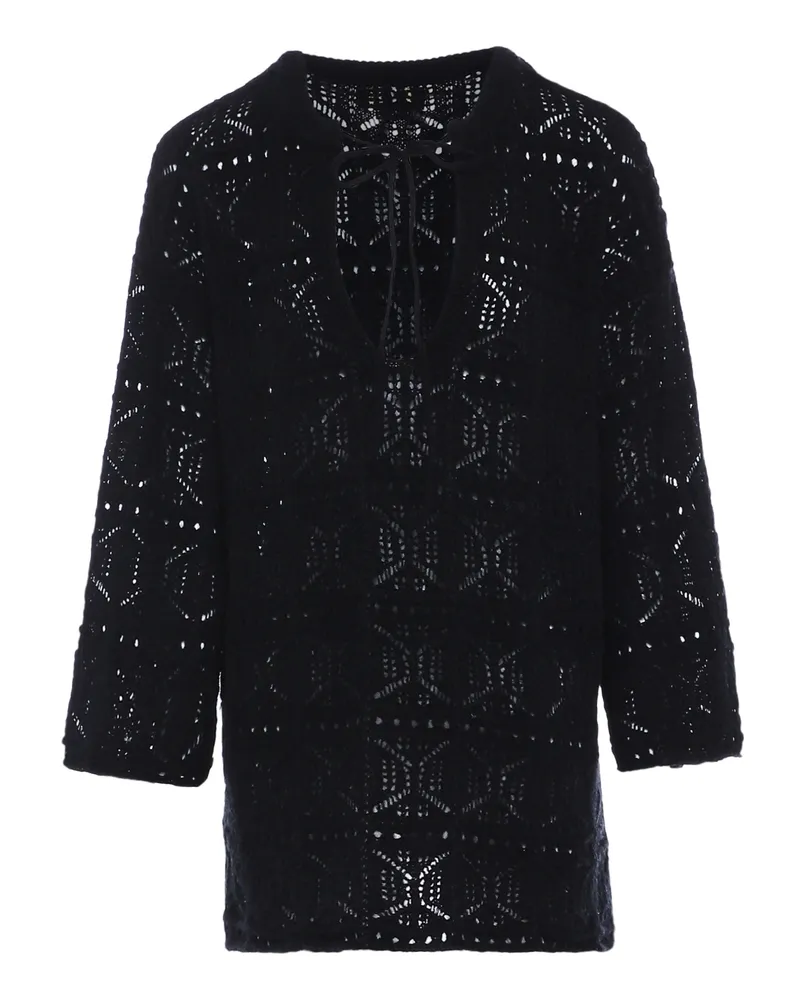 FAINA Stricktunika Damen schwarz Schwarz